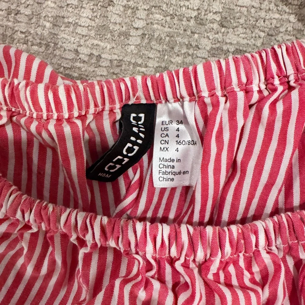 H&M Red Striped Ruffle Blouse - Picture 2 of 2